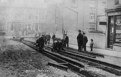 Laying tram tracks in Hughenden Road c1905